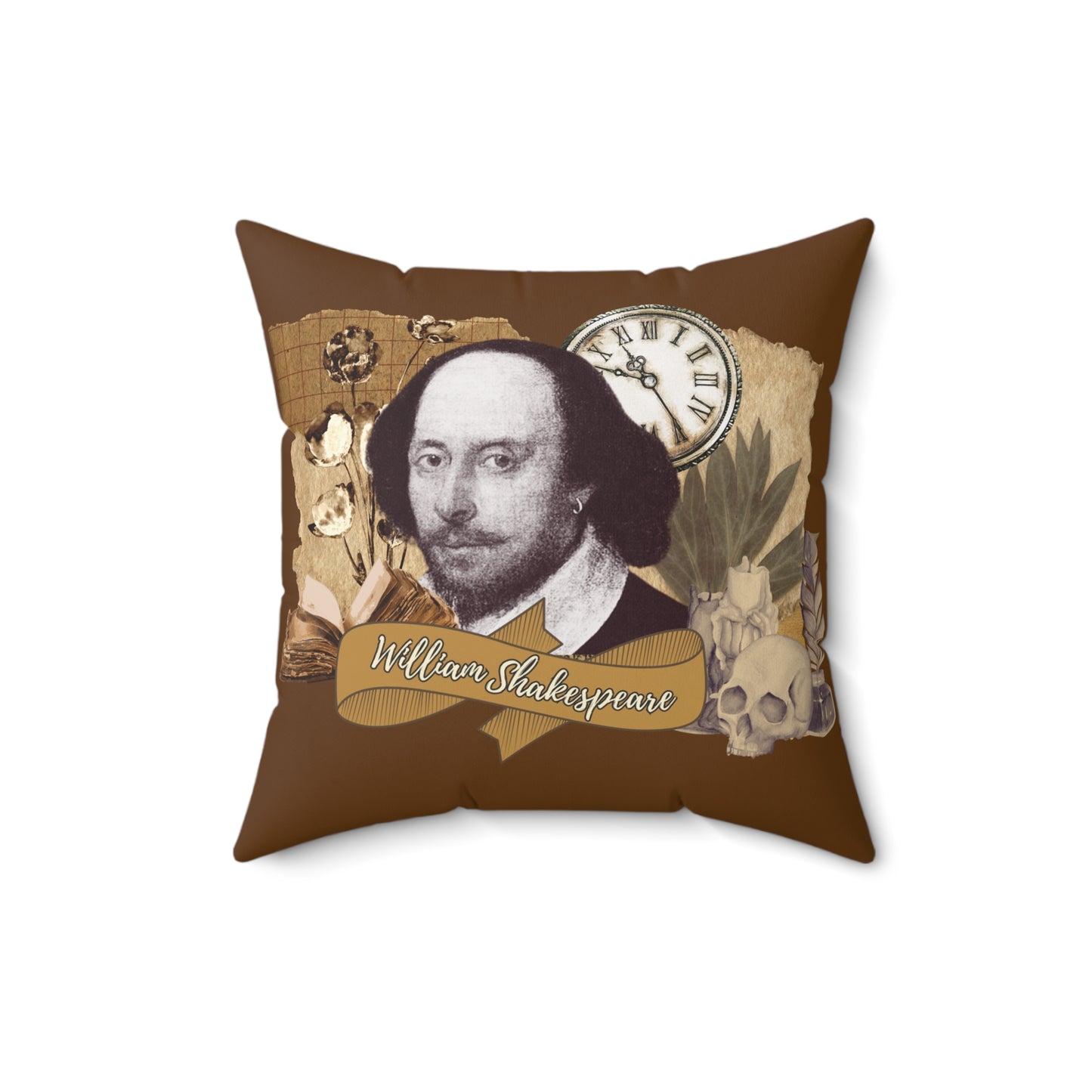 Shakespeare Throw Pillow | Literary Pillow | Shakespeare Home Decor | Gift for Writers | Cozy Reading Nook | Unique Decorative Cushion