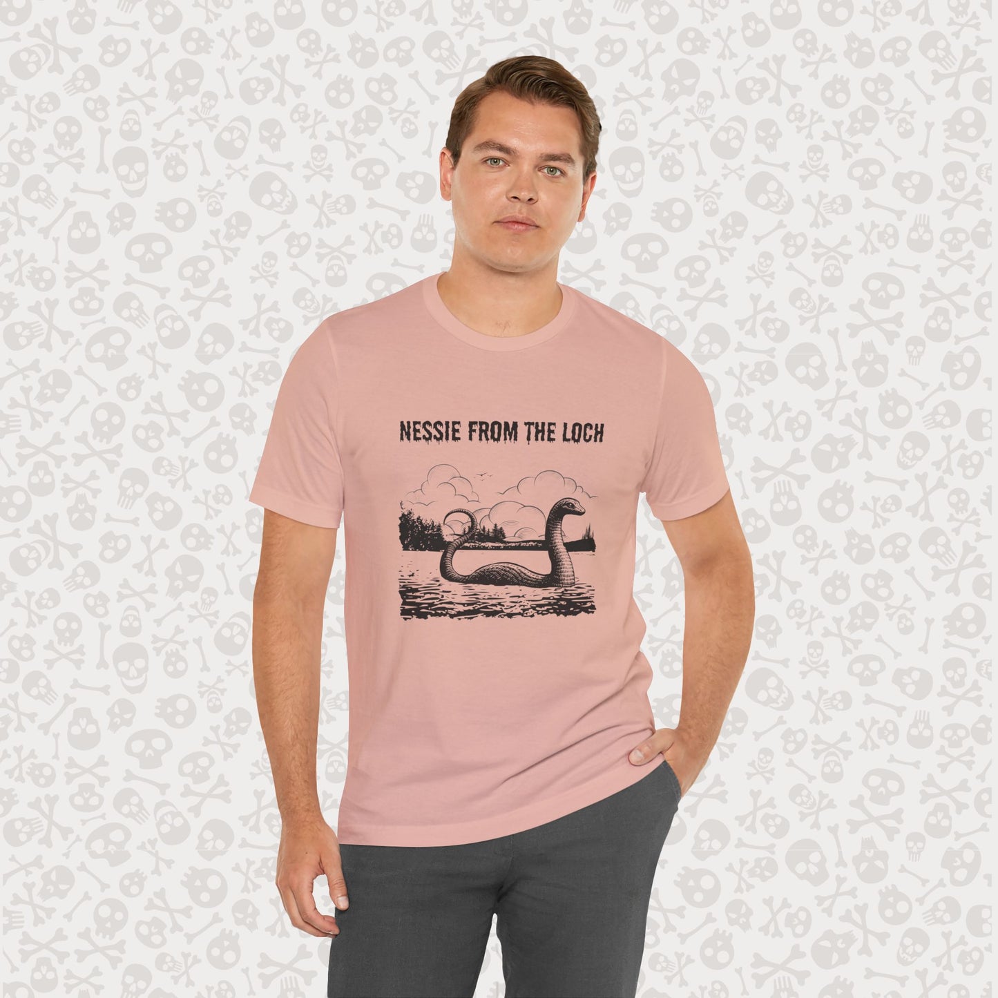 Nessie from the Loch Tee, Nessie Loch Ness Monster T-Shirt, Cryptid Tee, Unisex Jersey Short Sleeve Shirt, Loch Ness