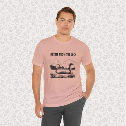 Nessie from the Loch Tee, Nessie Loch Ness Monster T-Shirt, Cryptid Tee, Unisex Jersey Short Sleeve Shirt, Loch Ness