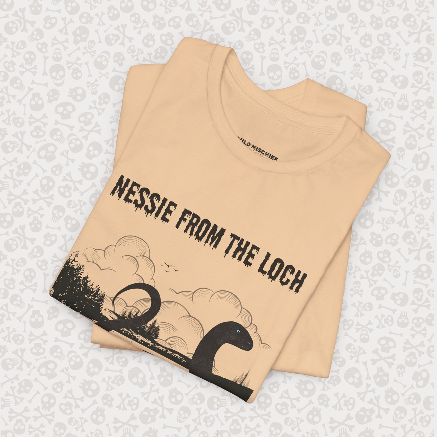 Camiseta de Nessie del Lago, camiseta de Nessie del Monstruo del Lago Ness, camiseta Cryptid, camiseta unisex de manga corta, Lago Ness