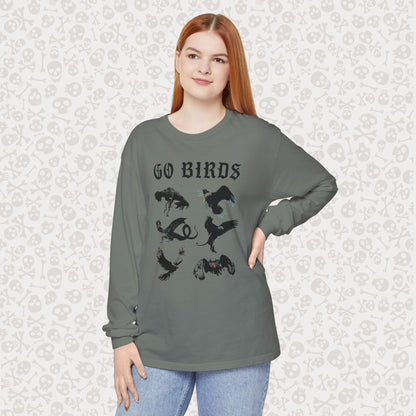 Go Birds Cryptids Long Sleeve Shirt, Bird Cryptid Shirt, Snallygaster, Griffin, Phoenix, Devil Bird, Terror Bird, Philadelphia Shirt