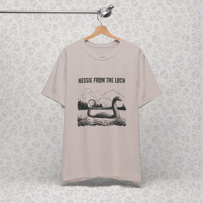 Nessie from the Loch Tee, Nessie Loch Ness Monster T-Shirt, Cryptid Tee, Unisex Jersey Short Sleeve Shirt, Loch Ness