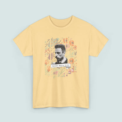 Rainer Maria Rilke Poetry Tee, Literary T-Shirt, Poetry Gift, Poet T-Shirt, Writer Gift, Floral