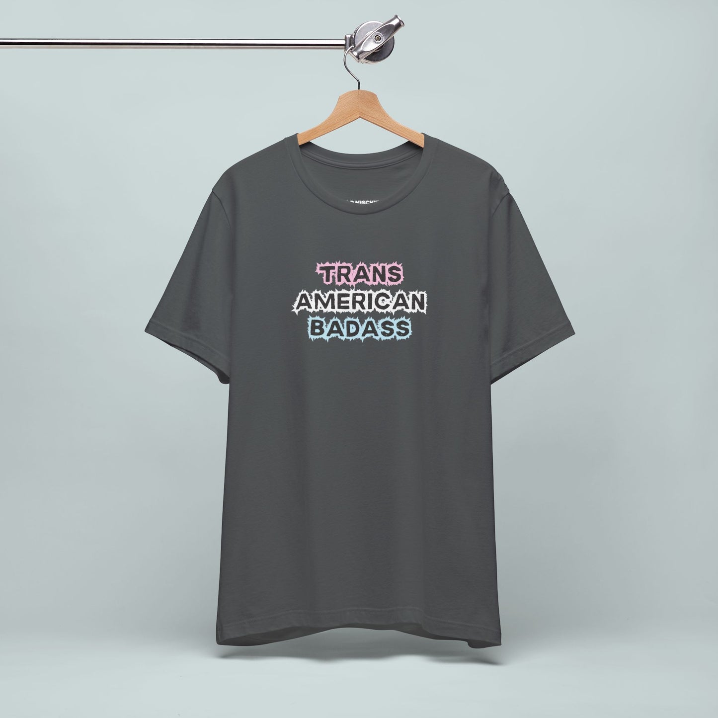 Trans American Badass Tee, Empowering T-Shirt for Pride, Trans Rights, LGBTQ+ Apparel, Unisex Top, Transgender Clothing, Trans T-shirt