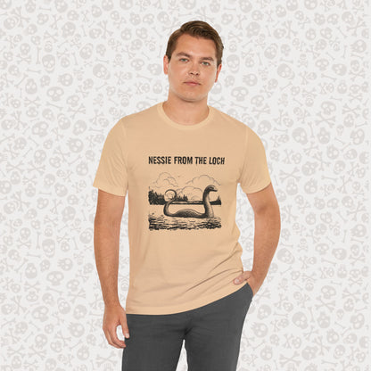 Nessie from the Loch Tee, Nessie Loch Ness Monster T-Shirt, Cryptid Tee, Unisex Jersey Short Sleeve Shirt, Loch Ness