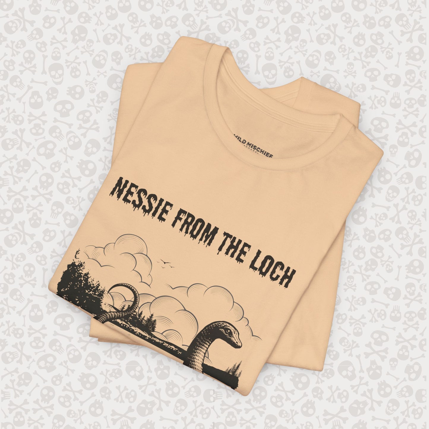 Nessie from the Loch Tee, Nessie Loch Ness Monster T-Shirt, Cryptid Tee, Unisex Jersey Short Sleeve Shirt, Loch Ness
