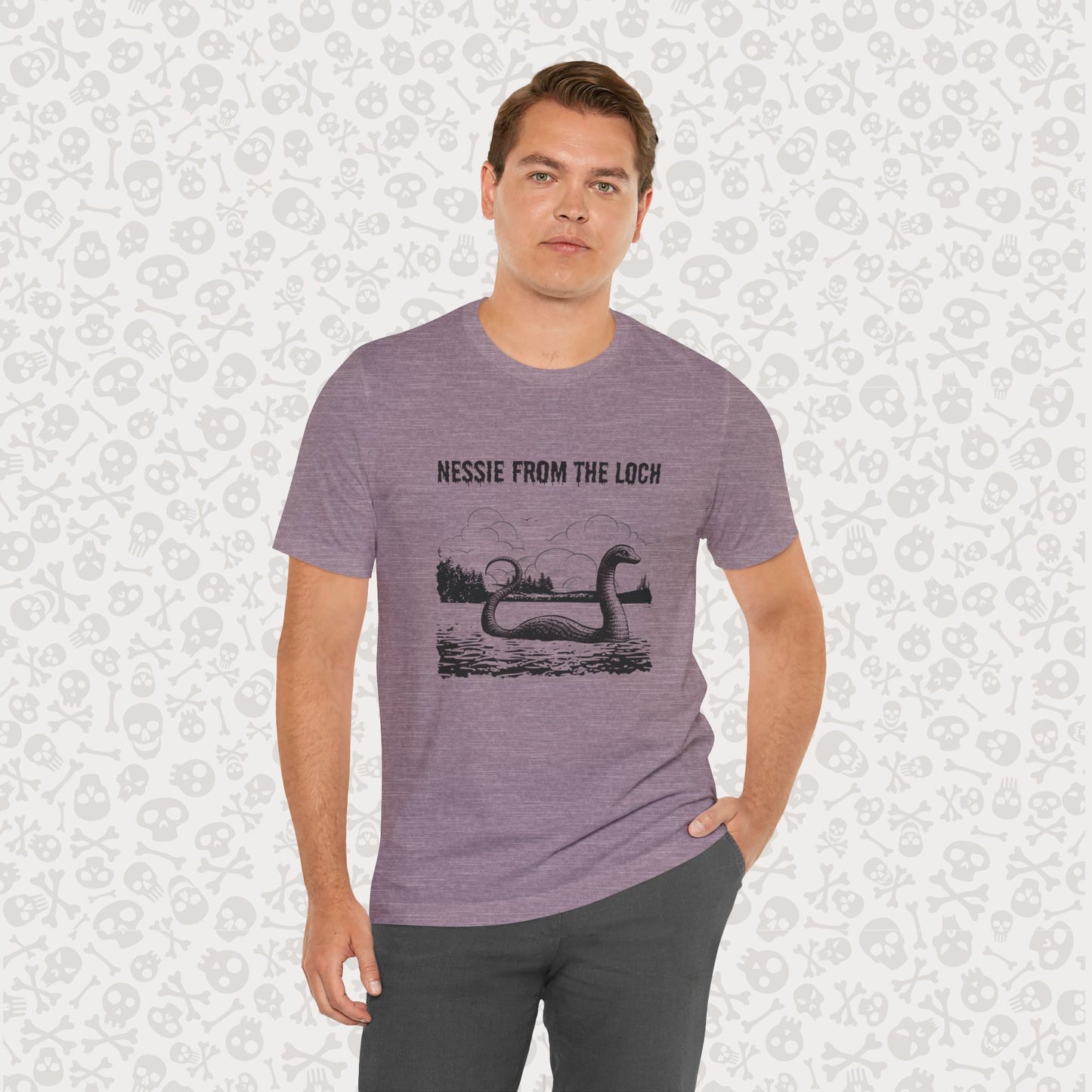 Nessie from the Loch Tee, Nessie Loch Ness Monster T-Shirt, Cryptid Tee, Unisex Jersey Short Sleeve Shirt, Loch Ness