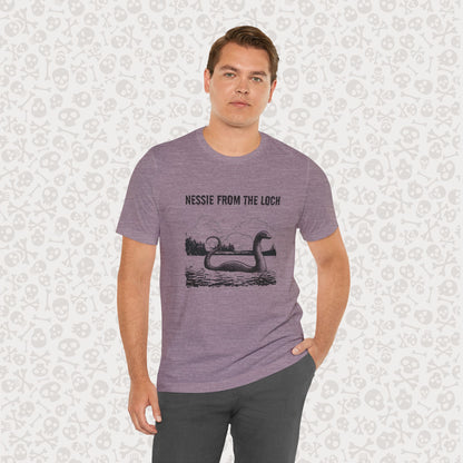 Nessie from the Loch Tee, Nessie Loch Ness Monster T-Shirt, Cryptid Tee, Unisex Jersey Short Sleeve Shirt, Loch Ness