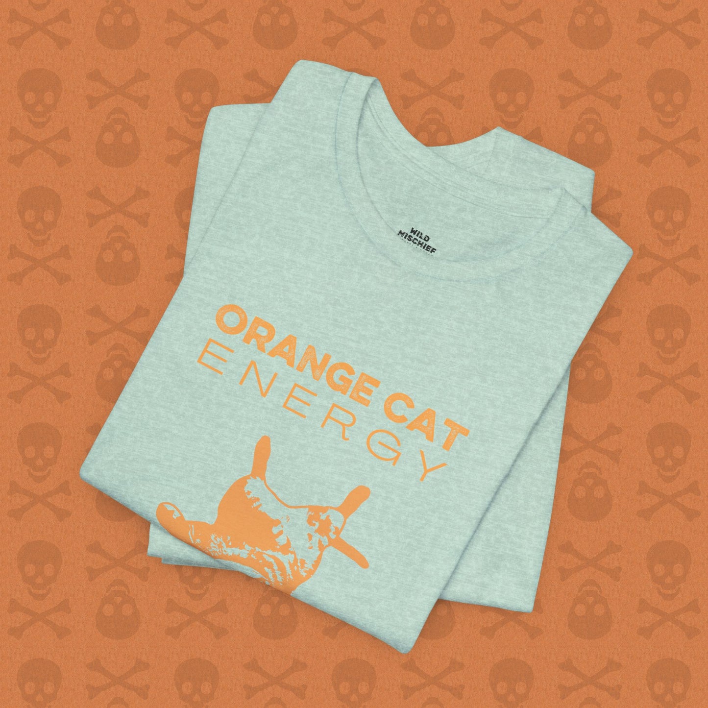 Orange Cat Energy T-Shirt | Funny Cat Shirt | Cute Cat Lover Gift | Lazy Cat Graphic Tee | Orange Cat Mom Shirt | Pet Humor Tee