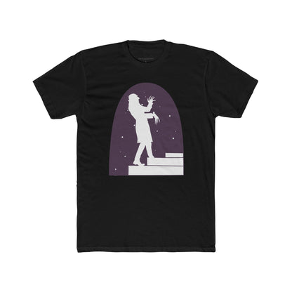 Nosferatu Horror Film Tee - Faded Aubergine Print, Vampire Staircase Scene T-Shirt for Horror Fans, Unisex Cotton Crew Shirt, Halloween Goth Clothing, Classic Movie