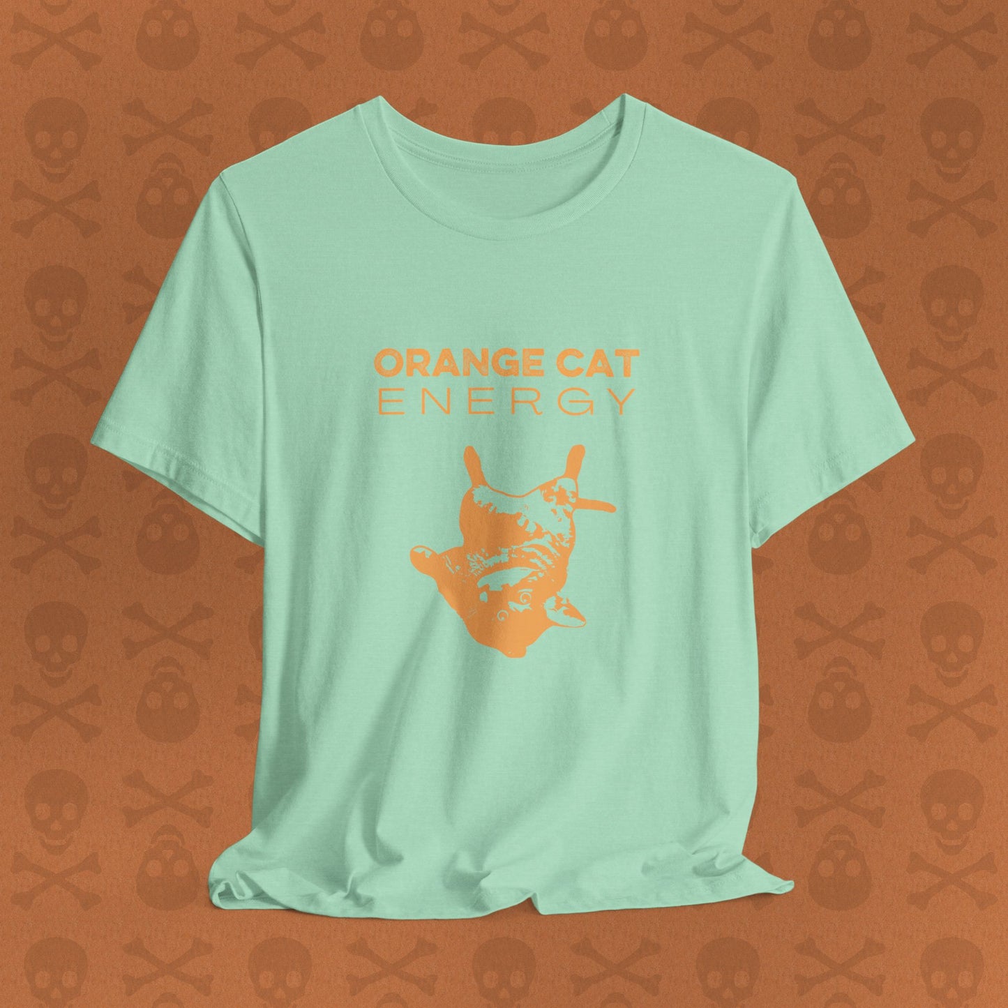 Orange Cat Energy T-Shirt | Funny Cat Shirt | Cute Cat Lover Gift | Lazy Cat Graphic Tee | Orange Cat Mom Shirt | Pet Humor Tee