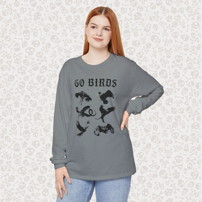 Go Birds Cryptids Long Sleeve Shirt, Bird Cryptid Shirt, Snallygaster, Griffin, Phoenix, Devil Bird, Terror Bird, Philadelphia Shirt