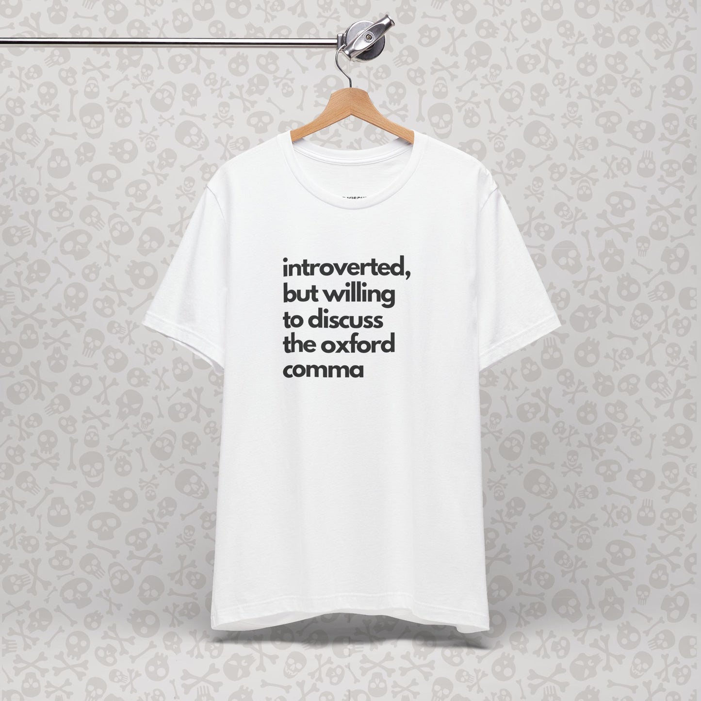 Oxford Comma Introvert Humor Tee - Gift for Book Lovers, Typography Tee