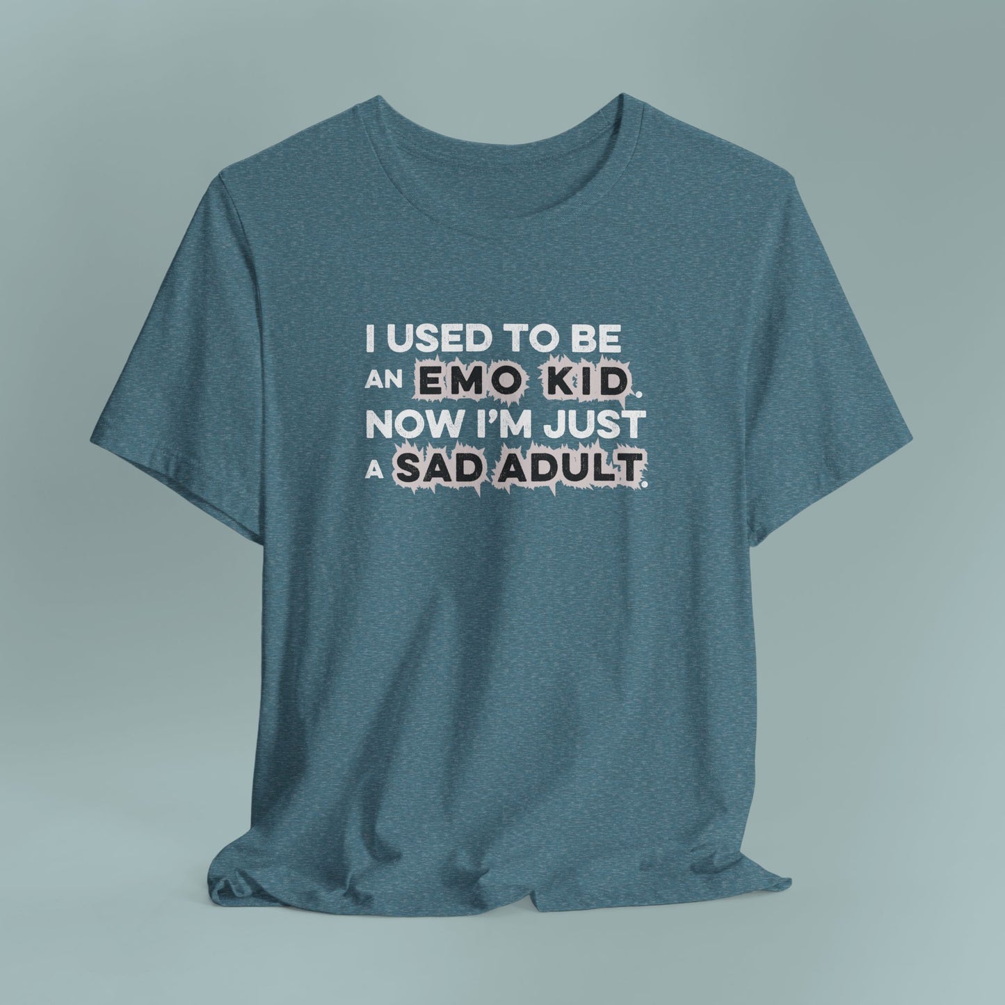 Former Emo Kid T-Shirt, Unisex Short Sleeve Tee, Gift for Sad Adults, Emo Fashion Tee, Casual Everyday Wear, Funny T-Shirt