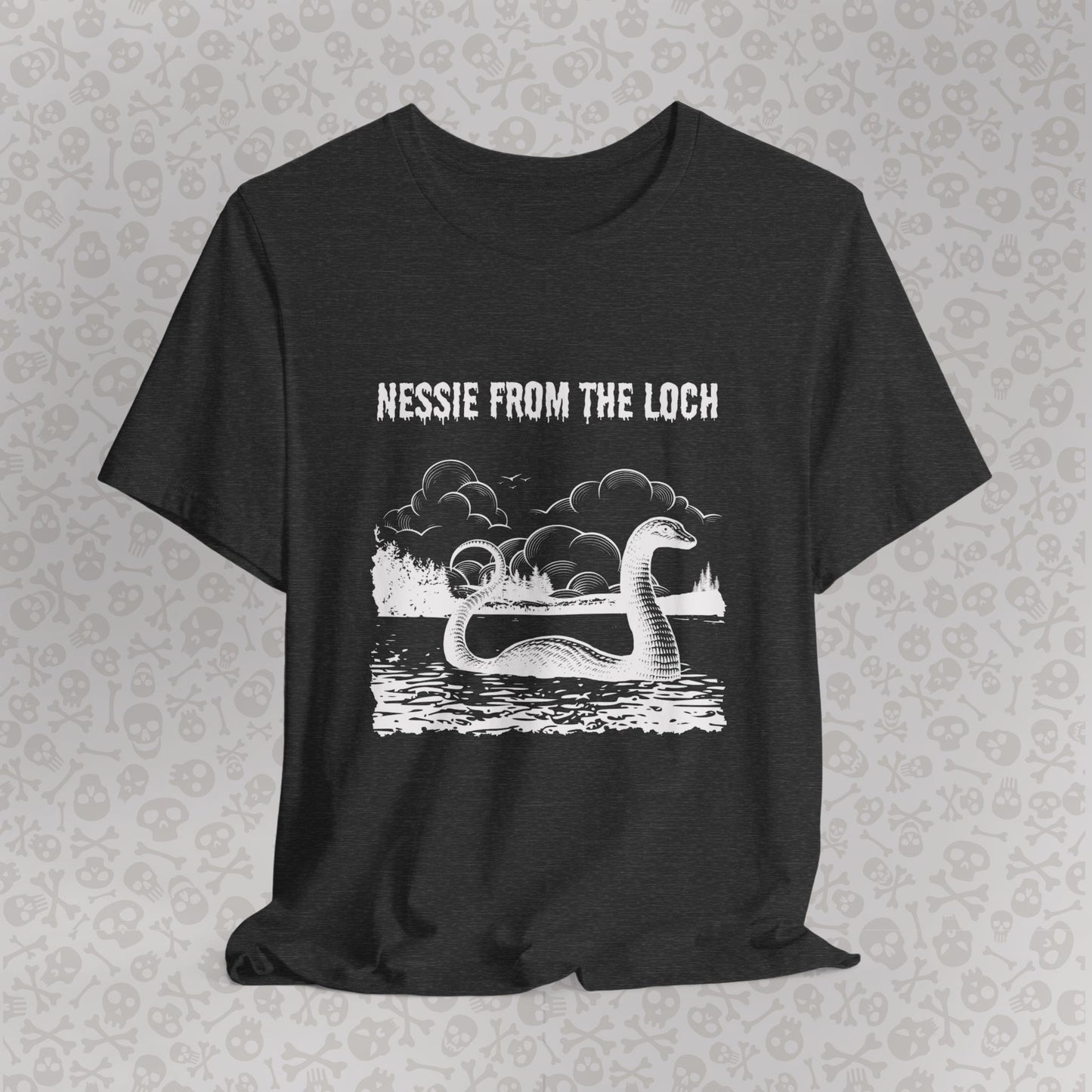 Nessie from the Loch Tee, Nessie Loch Ness Monster T-Shirt, Cryptid Tee, Unisex Jersey Short Sleeve Shirt, Loch Ness