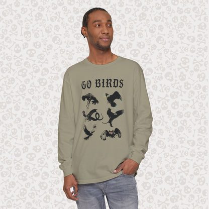Go Birds Cryptids Long Sleeve Shirt, Bird Cryptid Shirt, Snallygaster, Griffin, Phoenix, Devil Bird, Terror Bird, Philadelphia Shirt