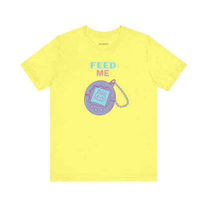 90s "Feed Me" Tamagotchi T-Shirt, Virtual Pet Nostalgia, Unisex Tee, Retro Video Game Shirt, Vintage Gamer Gift, 1990s Pop Culture Top