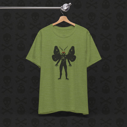 Camiseta Críptica de Mothman, Criatura Mitológica, Camiseta de Manga Corta Unisex, Camiseta de Leyenda Urbana, Camiseta de Criatura Paranormal, Camiseta Sobrenatural