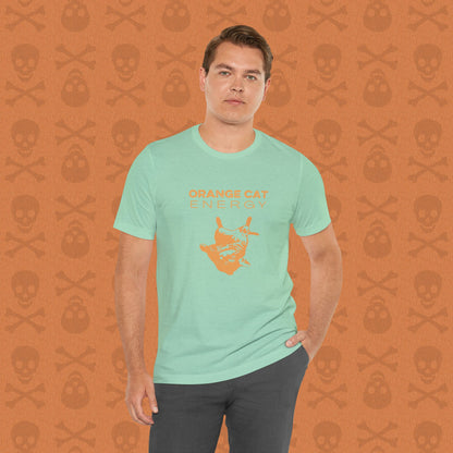 Orange Cat Energy T-Shirt | Funny Cat Shirt | Cute Cat Lover Gift | Lazy Cat Graphic Tee | Orange Cat Mom Shirt | Pet Humor Tee