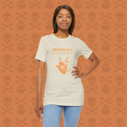 Orange Cat Energy T-Shirt | Funny Cat Shirt | Cute Cat Lover Gift | Lazy Cat Graphic Tee | Orange Cat Mom Shirt | Pet Humor Tee