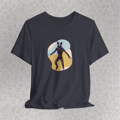 Camiseta abstracta con gráfico de hombre lobo, unisex, de Halloween, de terror, de luna llena, de Teen Wolf, de Cryptids