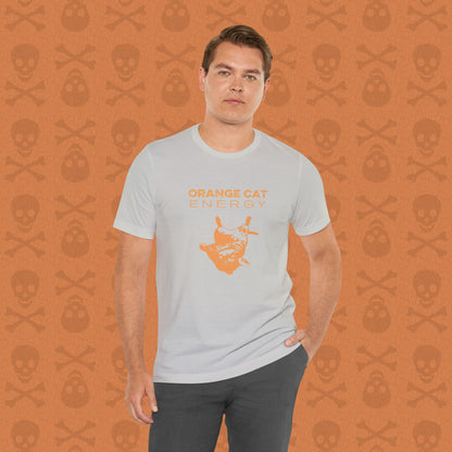 Orange Cat Energy T-Shirt | Funny Cat Shirt | Cute Cat Lover Gift | Lazy Cat Graphic Tee | Orange Cat Mom Shirt | Pet Humor Tee