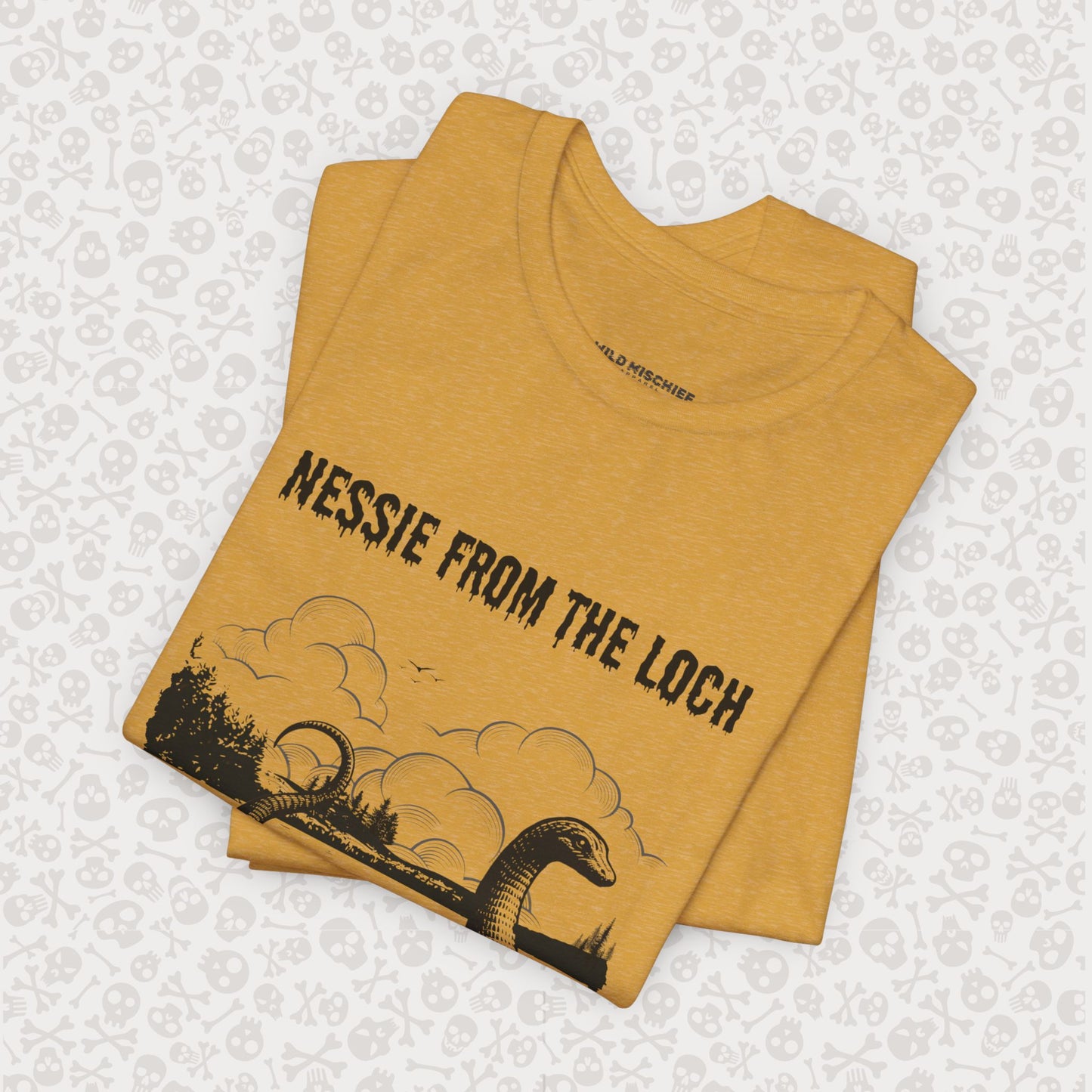 Nessie from the Loch Tee, Nessie Loch Ness Monster T-Shirt, Cryptid Tee, Unisex Jersey Short Sleeve Shirt, Loch Ness