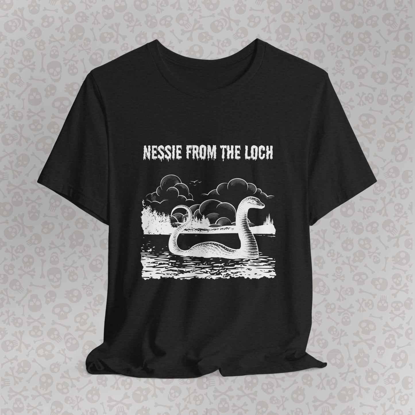 Nessie from the Loch Tee, Nessie Loch Ness Monster T-Shirt, Cryptid Tee, Unisex Jersey Short Sleeve Shirt, Loch Ness