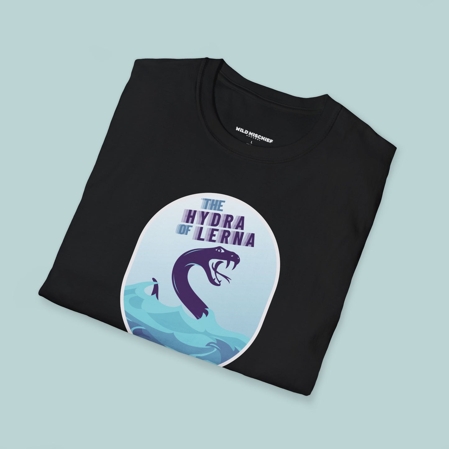 Hydra of Lerna Graphic Unisex T-Shirt - Mythical Creature Tees, Cryptids T-Shirts, Serpent Monster