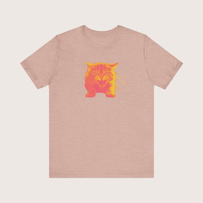 Angry Cat T-Shirt, Vibrant Color Combinations - Unisex Tee, Funny Graphic Shirt, Cat Lover Gift, Cool Tee