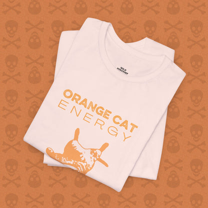 Orange Cat Energy T-Shirt | Funny Cat Shirt | Cute Cat Lover Gift | Lazy Cat Graphic Tee | Orange Cat Mom Shirt | Pet Humor Tee