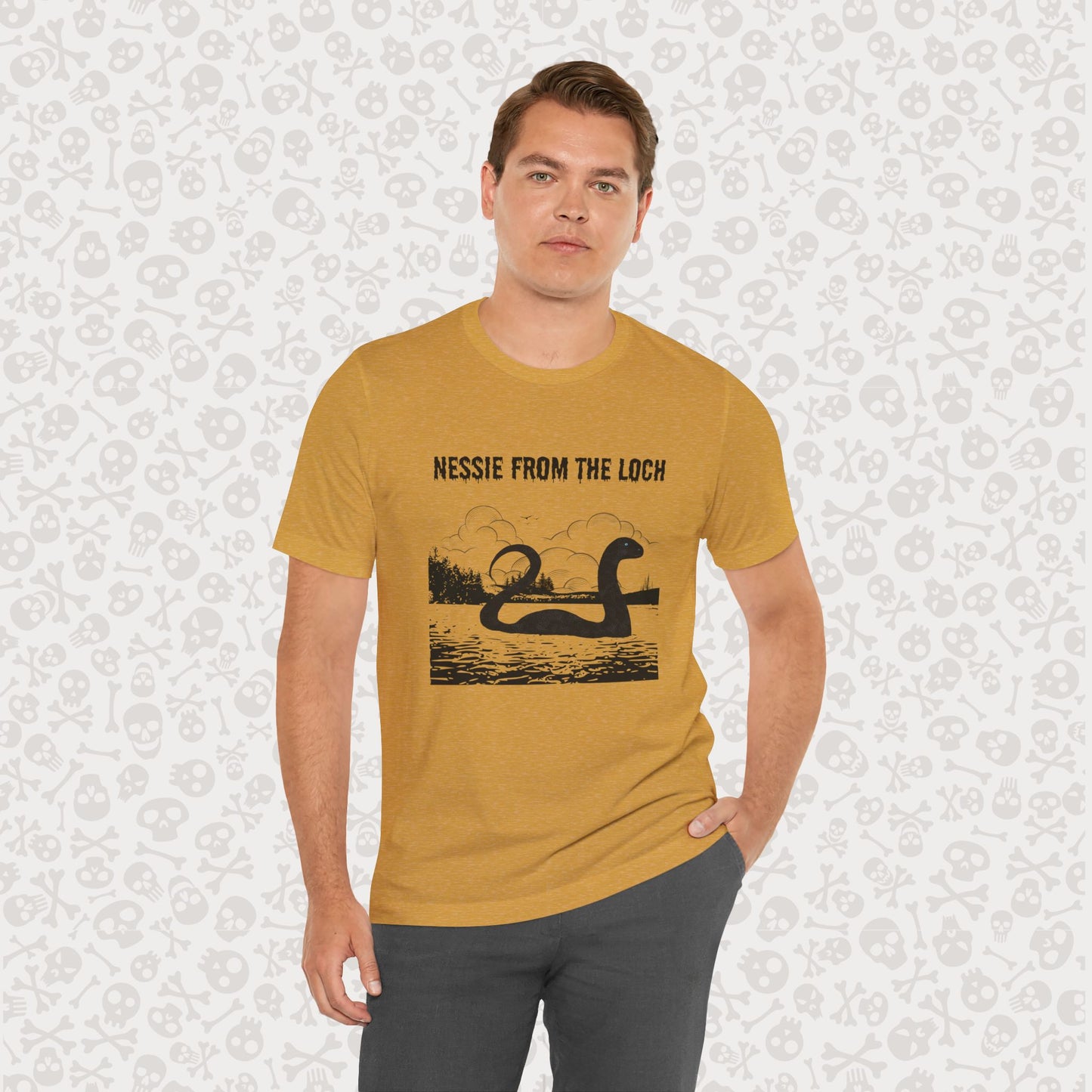 Camiseta de Nessie del Lago, camiseta de Nessie del Monstruo del Lago Ness, camiseta Cryptid, camiseta unisex de manga corta, Lago Ness