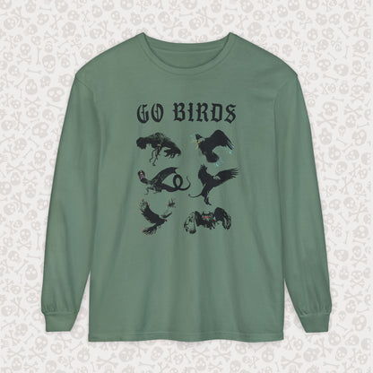 Go Birds Cryptids Long Sleeve Shirt, Bird Cryptid Shirt, Snallygaster, Griffin, Phoenix, Devil Bird, Terror Bird, Philadelphia Shirt