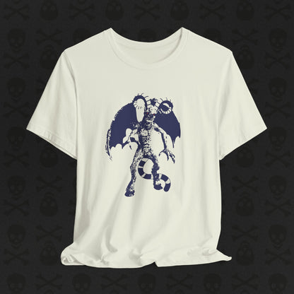Camiseta Jersey Devil Cryptid, camiseta gráfica de criatura mítica. Camiseta unisex de manga corta, camiseta gráfica única para entusiastas de los críptidos.