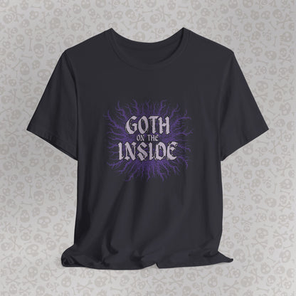 Goth on the Inside Unisex Tee, Goth Emo Punk Graphic Shirt, Dark Alternative Clothing, Punk Rock T-Shirt, Gothic Fashion Top