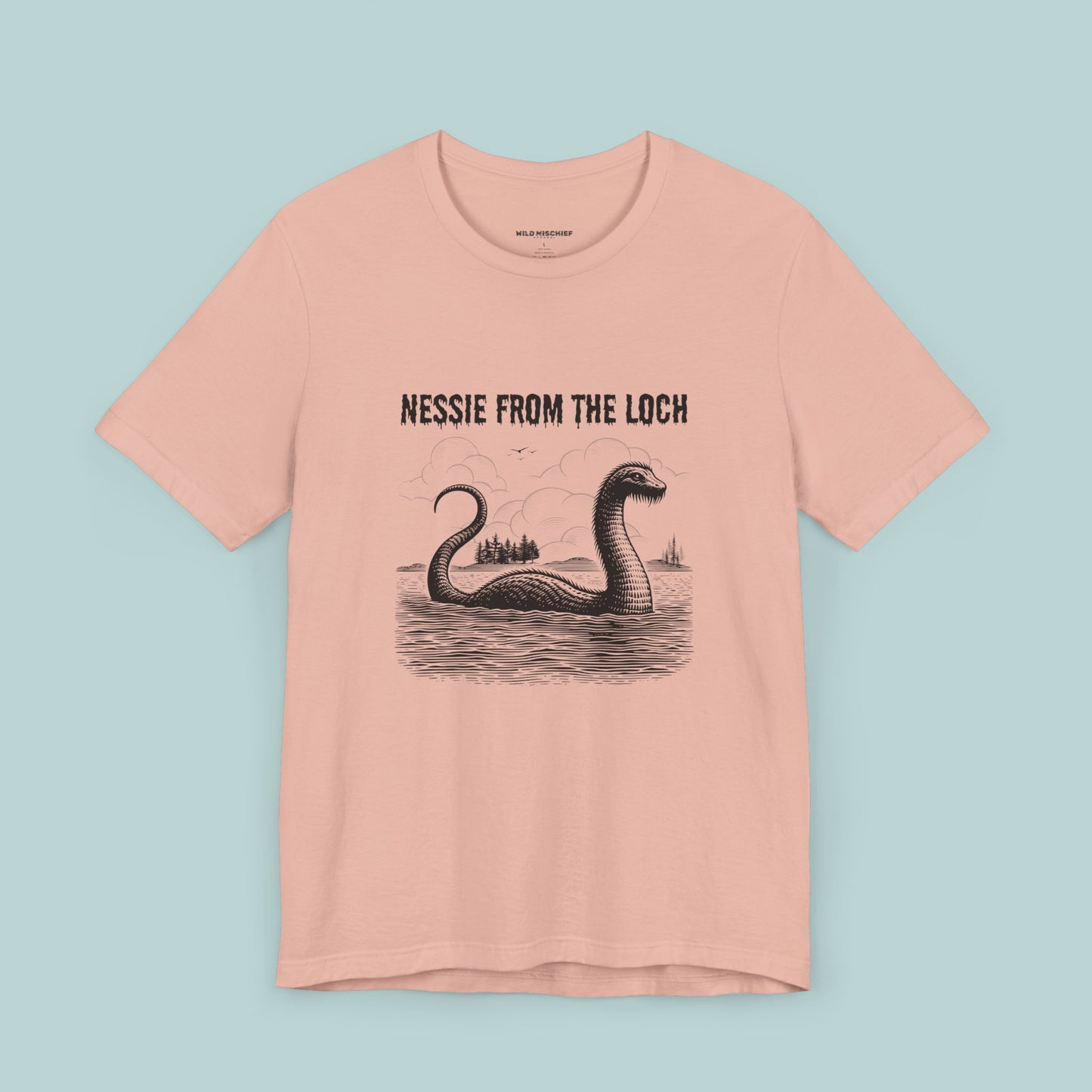 Nessie from the Loch Tee, Nessie Loch Ness Monster T-Shirt, Cryptid Tee, Unisex Jersey Short Sleeve Shirt, Loch Ness