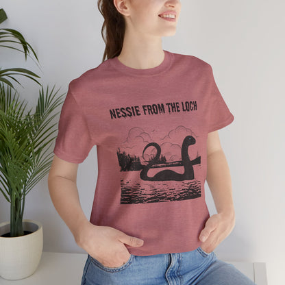 Camiseta de Nessie del Lago, camiseta de Nessie del Monstruo del Lago Ness, camiseta Cryptid, camiseta unisex de manga corta, Lago Ness