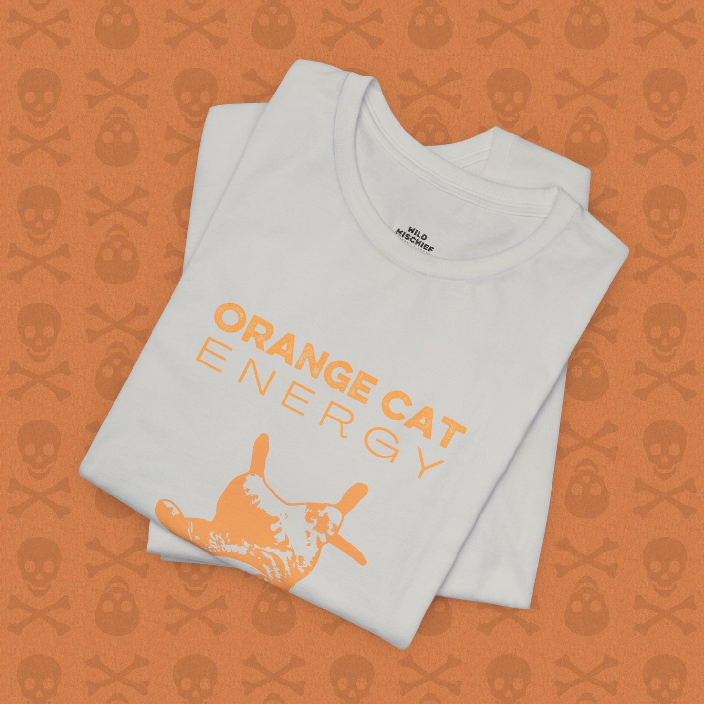 Orange Cat Energy T-Shirt | Funny Cat Shirt | Cute Cat Lover Gift | Lazy Cat Graphic Tee | Orange Cat Mom Shirt | Pet Humor Tee