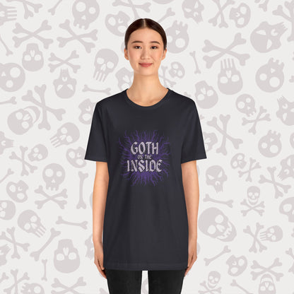 Goth on the Inside Unisex Tee, Goth Emo Punk Graphic Shirt, Dark Alternative Clothing, Punk Rock T-Shirt, Gothic Fashion Top