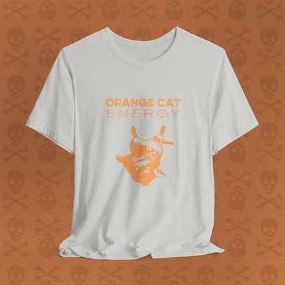 Orange Cat Energy T-Shirt | Funny Cat Shirt | Cute Cat Lover Gift | Lazy Cat Graphic Tee | Orange Cat Mom Shirt | Pet Humor Tee