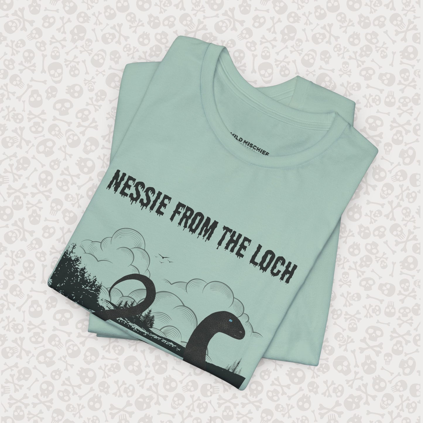 Camiseta de Nessie del Lago, camiseta de Nessie del Monstruo del Lago Ness, camiseta Cryptid, camiseta unisex de manga corta, Lago Ness