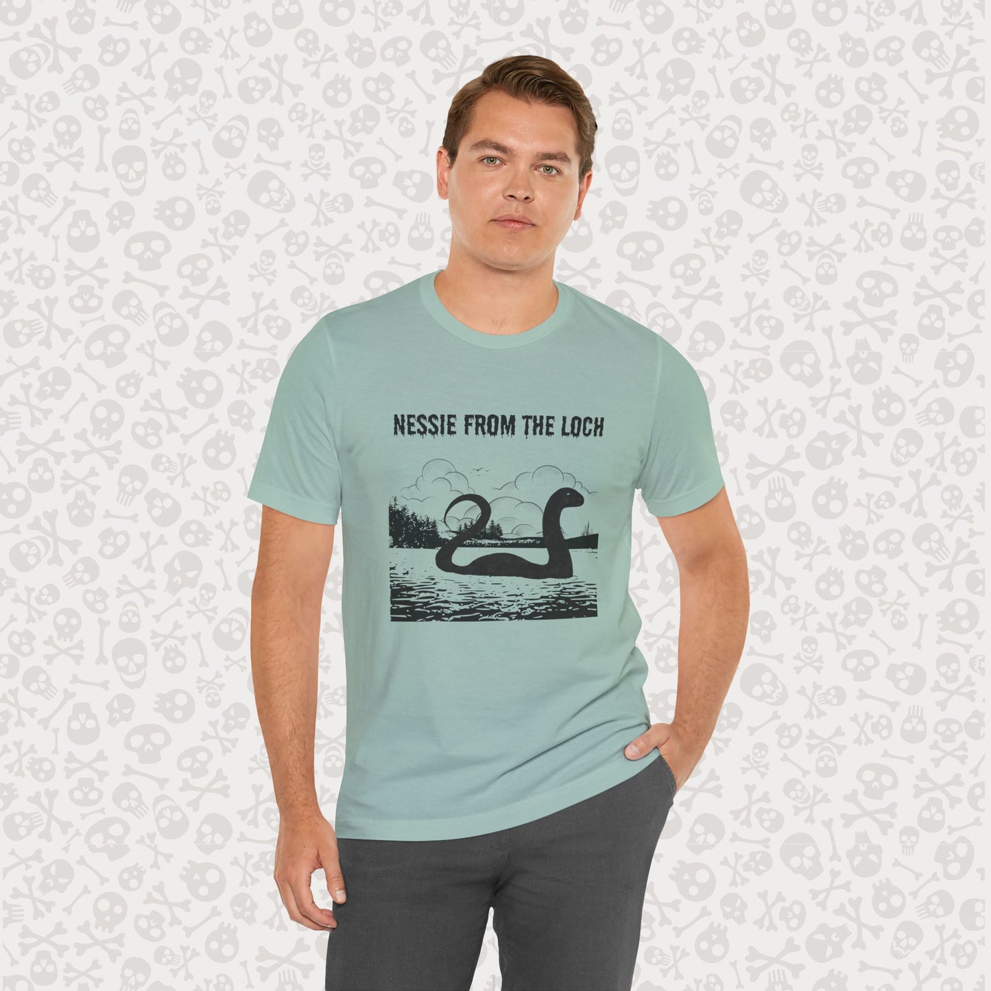 Camiseta de Nessie del Lago, camiseta de Nessie del Monstruo del Lago Ness, camiseta Cryptid, camiseta unisex de manga corta, Lago Ness