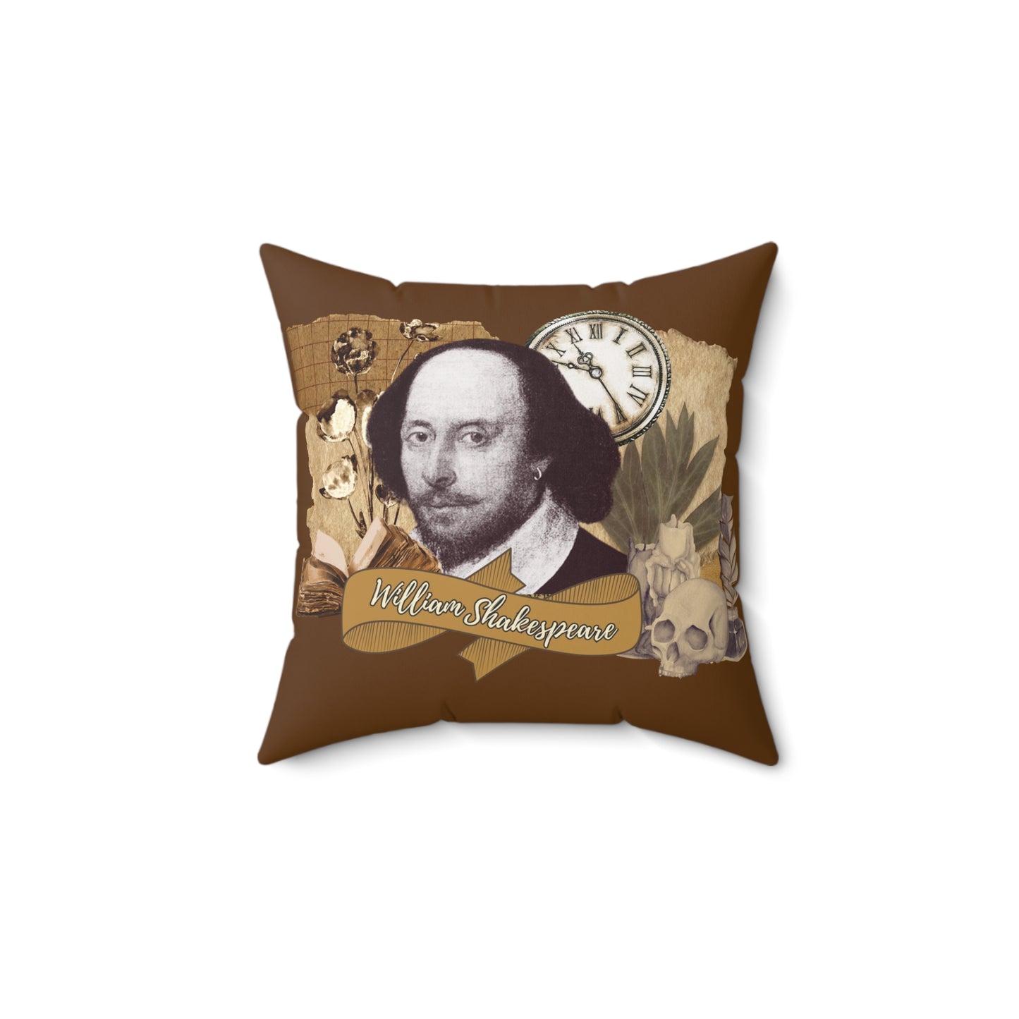 Shakespeare Throw Pillow | Literary Pillow | Shakespeare Home Decor | Gift for Writers | Cozy Reading Nook | Unique Decorative Cushion