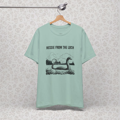 Nessie from the Loch Tee, Nessie Loch Ness Monster T-Shirt, Cryptid Tee, Unisex Jersey Short Sleeve Shirt, Loch Ness