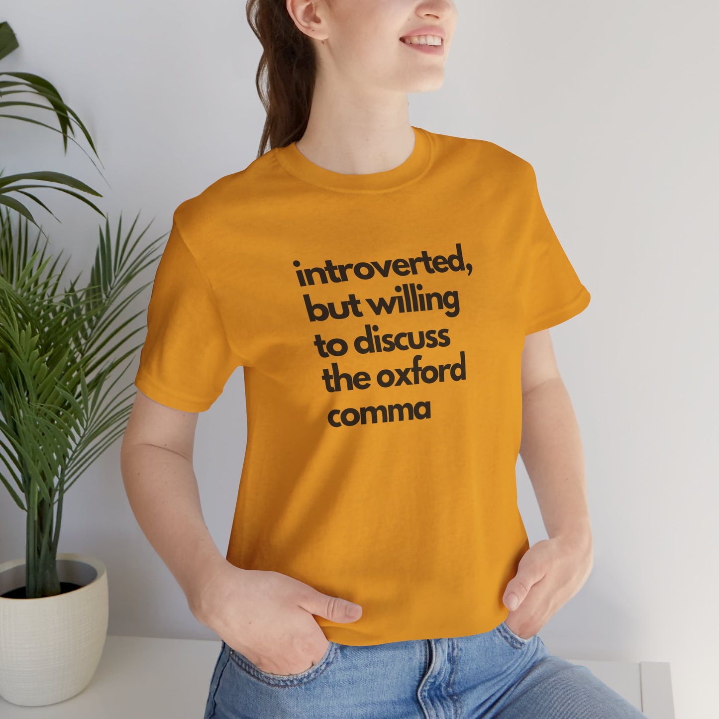 Oxford Comma Introvert Humor Tee - Gift for Book Lovers, Typography Tee