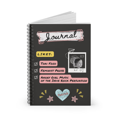 Spiral Notebook - 10 Things I Hate About You, Kat Stratford Journal, 90s, Thai Food, Feminist Prose, Angry Girl Music, Ruled Line, Notebook