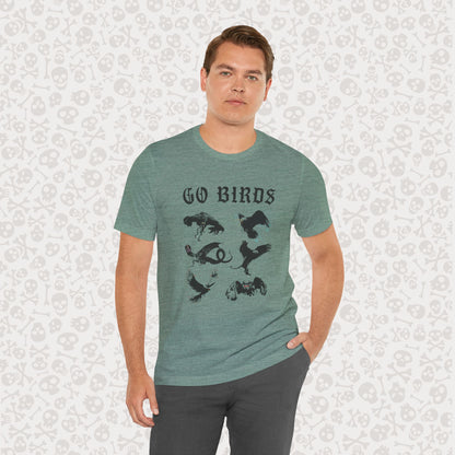 Go Birds Cryptids T-Shirt, Bird Cryptid Tee, Thunderbird Shirt, Snallygaster, Griffin, Phoenix, Devil Bird, Terror Bird, Philadelphia Shirt