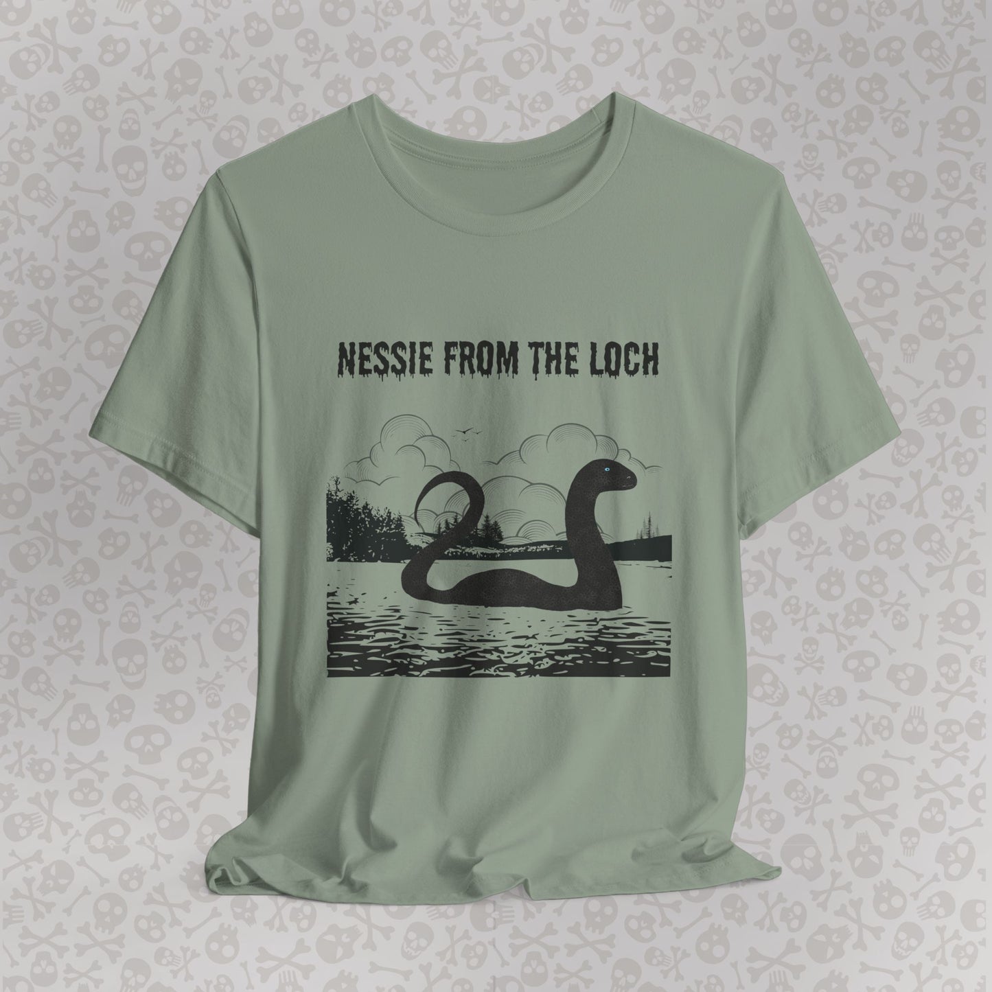 Camiseta de Nessie del Lago, camiseta de Nessie del Monstruo del Lago Ness, camiseta Cryptid, camiseta unisex de manga corta, Lago Ness