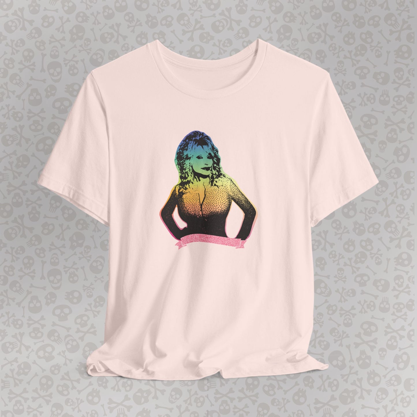 Rainbow Dolly Parton Tee, Dolly Pride Shirt, Unisex Graphic T-Shirt, Music Fan Gift, Concert Apparel, Gay Country Western Clothing