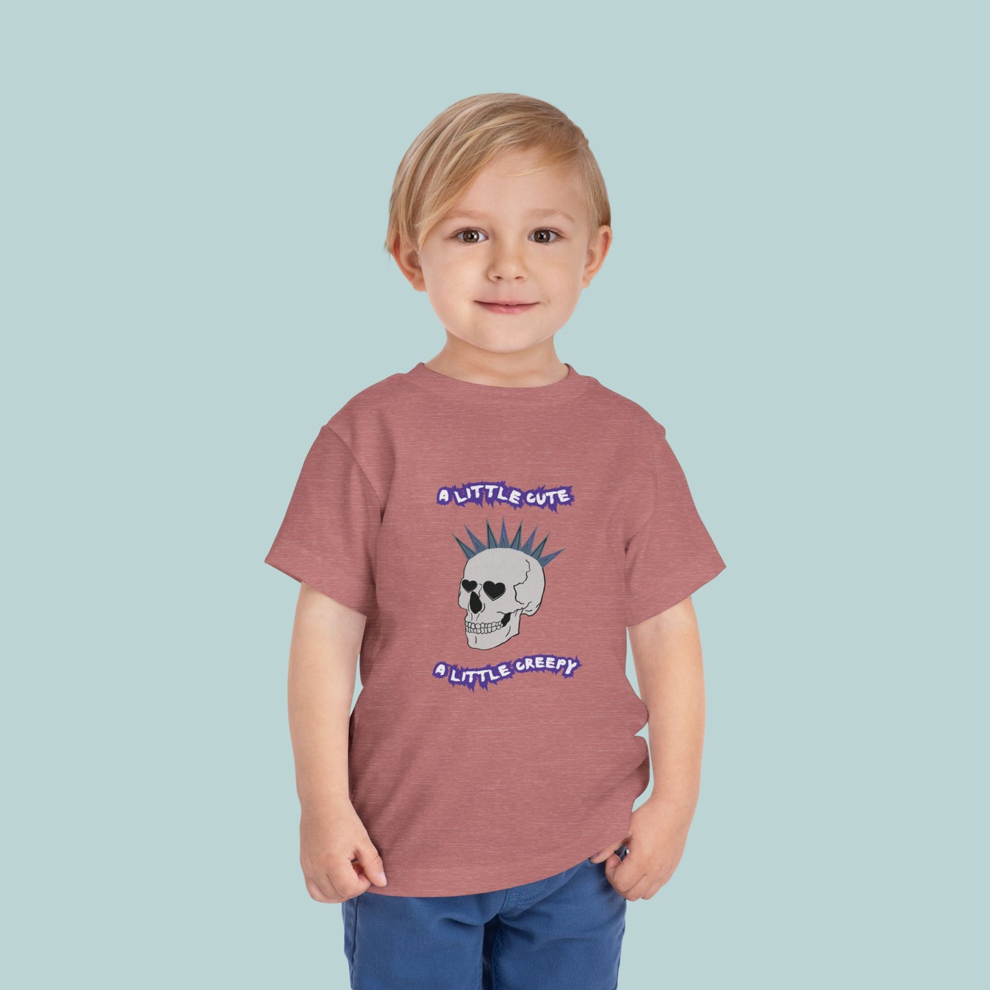 Cute & Creepy Toddler Tee, Perfect for Halloween or Valentine's Day, Kid's Punk Rock Style, Gift for Toddlers, Unique Toddler Apparel